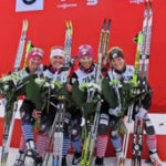 US skiers Kikkan Randall, Jessica Diggins make history with team sprint gold